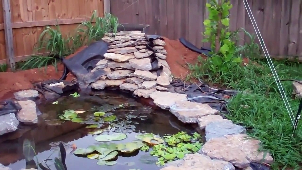 Steve's garden pond up date.  Garden Pond water fall