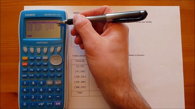 Comment calculer les principaux indicateurs statistiques sur une Casio graph 25+ pro ?