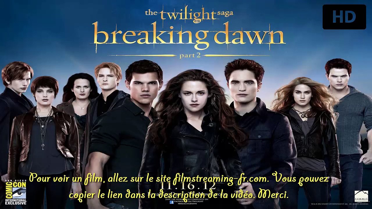Twilight Chapitre 5 Révélation 2e partie Film Streaming VF regarder entièrement en Français
