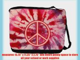Rikki KnightTM Peace Logo on Red Tie Die Design Messenger Bag - Shoulder Bag - School Bag for
