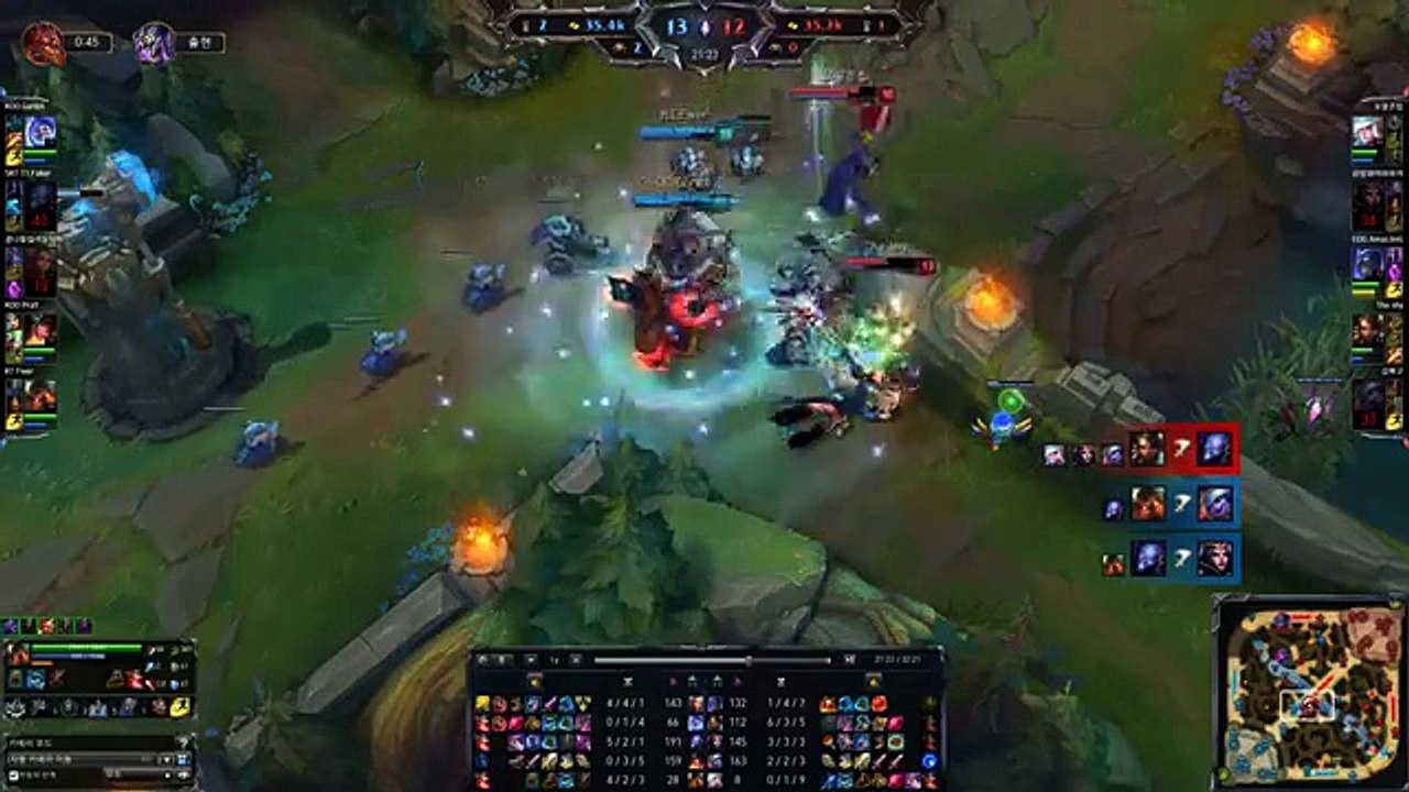 [LOL EXA] SKT T1 Faker - Ryze vs LeBlanc - KR LOL SoloQ Highlights