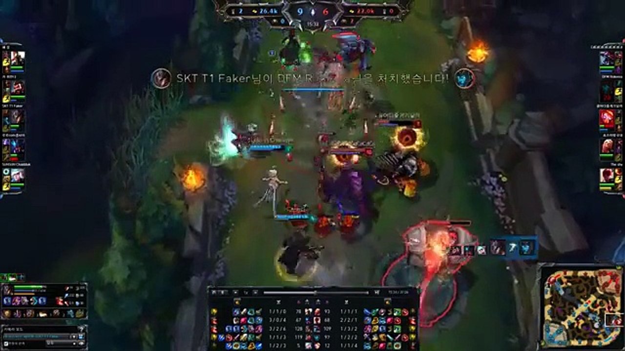 [LOL EXA] SKT T1 Faker - Twisted Fate vs Cho'Gath - KR LOL SoloQ Highlights