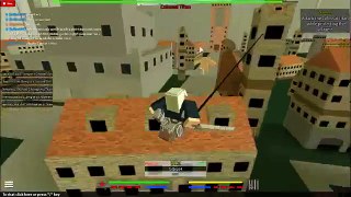 Roblox-attack on titan game-ep-1 noob with a pro team