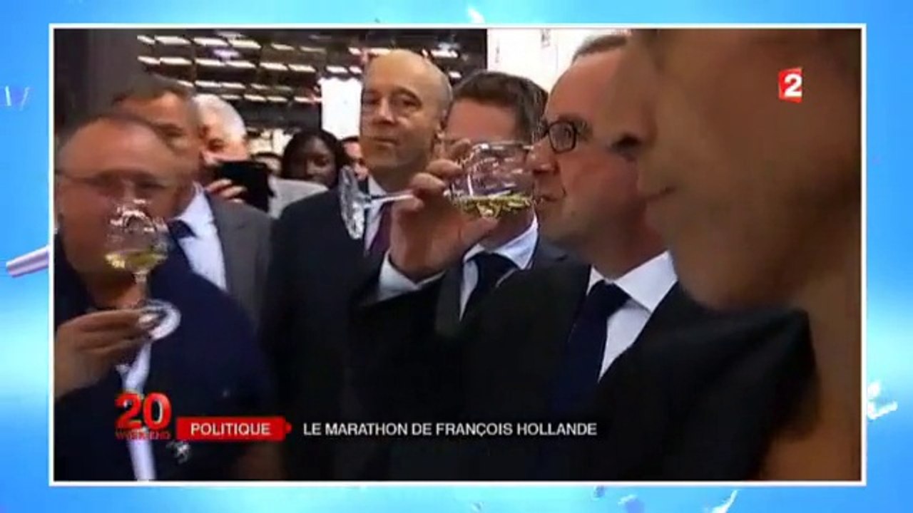 François Hollande ivre au salon du vin