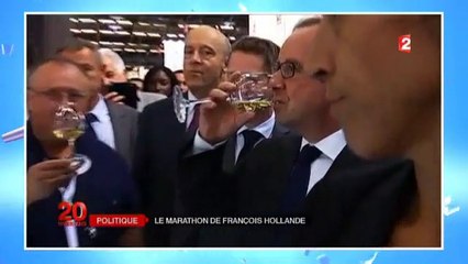 François Hollande ivre au salon du vin