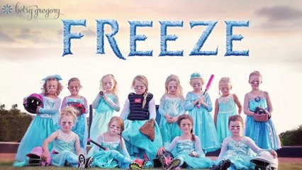 Adorably tough 'Frozen'-themed softball team photo goes viral