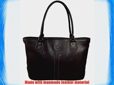 Ultimate Work Tote Randi Classic Faux Leather Business Women's 15.5 Laptop Tote Bag With Padded