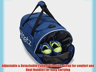 Runetz - Extra Large NAVY BLUE Gym Bag Athletic Sport Shoulder Bag for Men