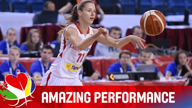 Katerina Elhotova (CZE) - Amazing Performance v Belarus - EuroBasket Women 2015