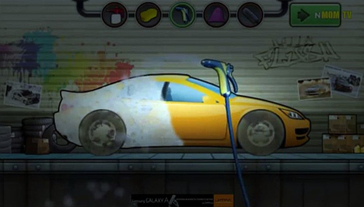 Purple car for kids | Cartoon about wash car | Dessin animé sur la voiture de lavage | Ganzelize San