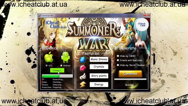 Summoners War Sky Arena Ressources Générateur 2015 | Pierres de Mana, Cristaux, Glory Points, de l'énergie français