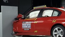 2012 BMW 3 series small overlap IIHS crash test