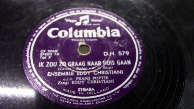 Eddy Christiani: Ik zou zo graag naar huis gaan. (1954).