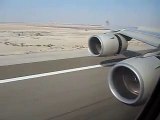 Etihad Airways Airbus A340-500 landing in Abu Dhabi