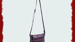 Ashen Textured Faux Leather Cross Body Bag Color: Wine