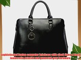 MG Collection Black CLARA Top Handle Laptop Briefcase Carrying Tote / Satchel Shoulder Bag