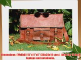 Scotchleather 15'' Adult Unisex Cross Shoulder Genuine Leather Laptop Briefcase Messenger Bag