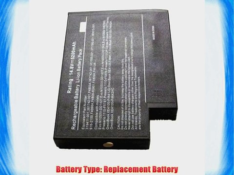 Replacement Laptop Battery for HP COMPAQ PRESARIO 2100 2500 F4809A F4812A(8cell 14.8V 5200mAh)