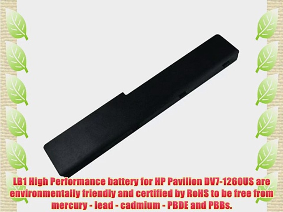 LB1 High Performance Battery for HP Pavilion DV7-1260US Laptop Notebook Computer PC - 14.4V