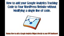 How to add your Google Analytics tracking code to your WordPress Website