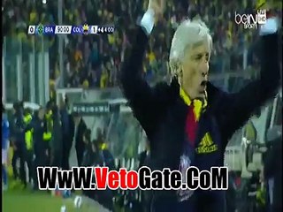 "فرحه هيستريه" جهاز الفنى كولومبيا بسبب الفوز امام البرازيل