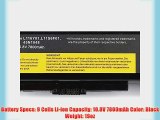Lenovo compatible Extended 9-Cell 10.8V 7800mAh High Capacity Generic Replacement Laptop Battery