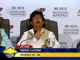 Tibisay Lucena ofrece resultados de las Elecciones Municipales 2013