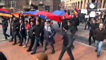 Акция протеста в Ереване против вступления Армении в Таможенный союз