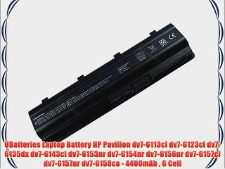 UBatteries Laptop Battery HP Pavilion dv7-6113cl dv7-6123cl dv7-6135dx dv7-6143cl dv7-6153nr