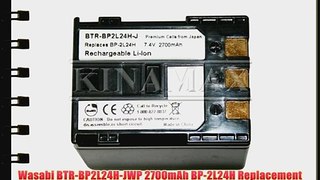 Wasabi BTR-BP2L24H-JWP 2700mAh BP-2L24H Replacement Battery for Canon Elura VIXIA and Optura