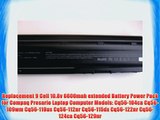 Replacement 9 Cell 10.8v 6600mah extended Battery Power Pack for Compaq Presario Laptop Computer