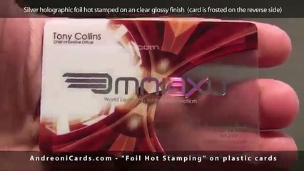 Foil Hot Stamping on Plastic Cards and Business Cards