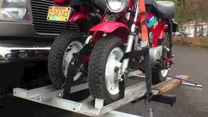 DIY Bike rack built for 2 Honda CT70 Sportsmobile camper van