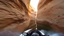 High Speed Jet-Ski Through Canyon