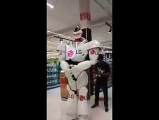 Funny LG Robot Dancing In Brasil