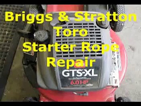 Lawn Mower Repair: Starter Pull Cord Replacement, Briggs and Stratton, Toro, Alameda Repair Shop