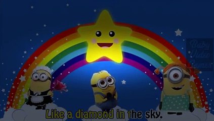 Twinkle Twinkle Little Star Minions Cartoon Song Nursery Rhymes for Kids & Children | Hajuraki Yonya