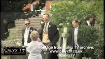 Prince Harry attends a wedding in Crickhowell Wales