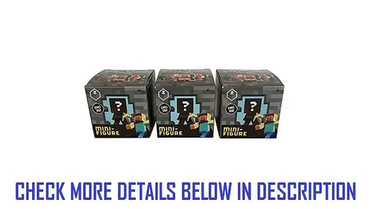 Minecraft 3 Packs of Minecraft Stone Series 2 Mini Figure Mystery Pack
