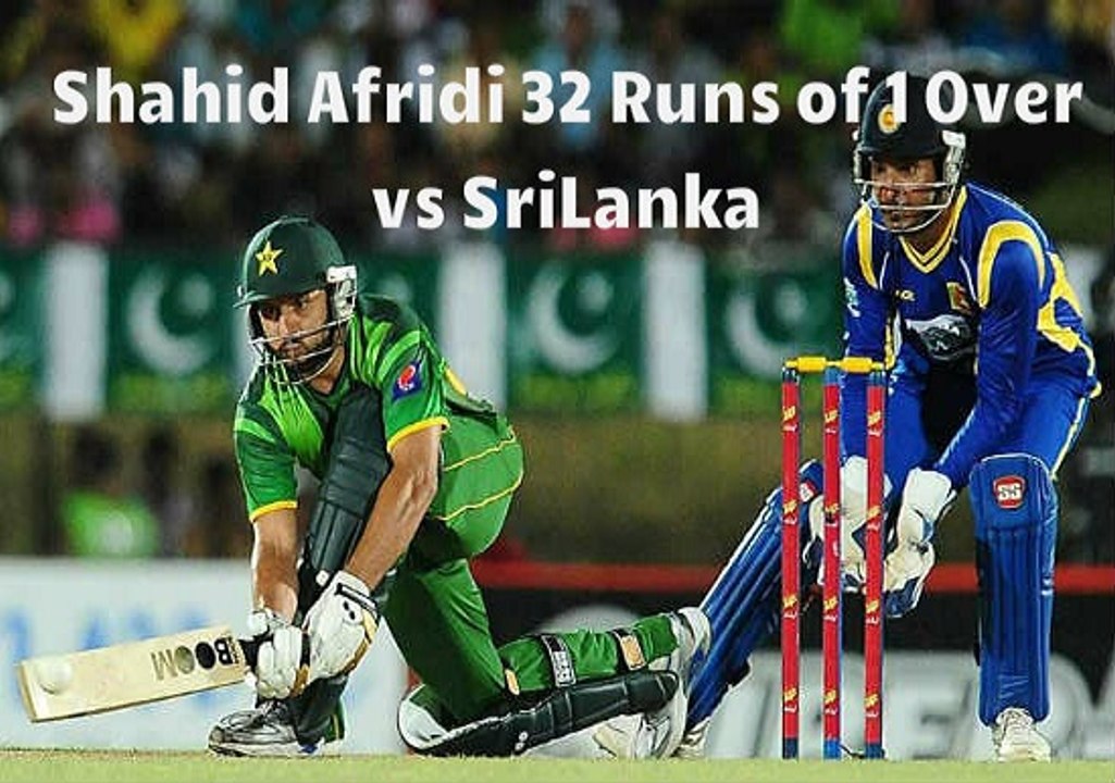 Shahid Afridi 32 Runs of Just 1 Over - A Must Watch