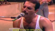 Queen We Are The Champions Live Aid  (Subtitulado Al Español).[HD]