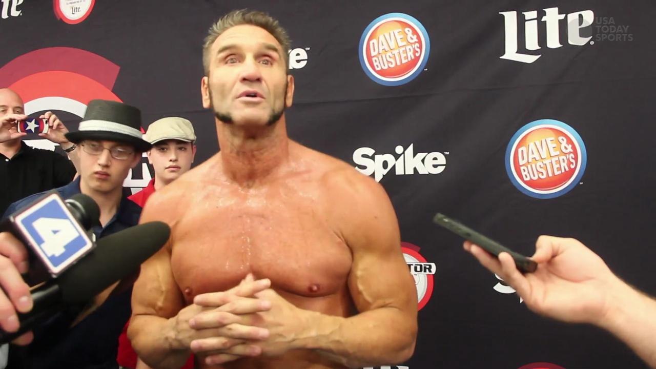 Ken Shamrock media scrum at Bellator 138 open workouts