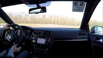 Golf 7R chasing Porsche GT3 and BMW 1M (Circuit des Ecuyers)