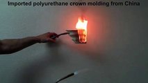 Fire test on polyurethane and foam crown moldings by Creative Crown Class