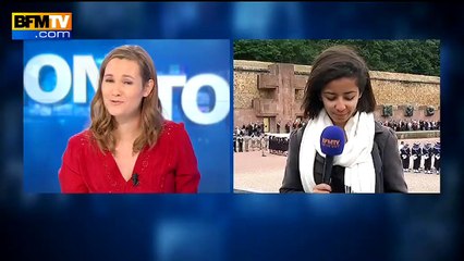 Скачать видео: Mont Valérien: présence remarquée de Julie Gayet lors du déplacement de François Hollande