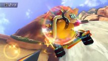 Wii U - Mario Kart 8 - Shy Guy Falls. Bowser rules the race.