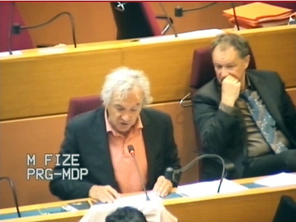 Conseil Régional groupe PRG-mdP Michel Fize - Question Orale 18.06.2015