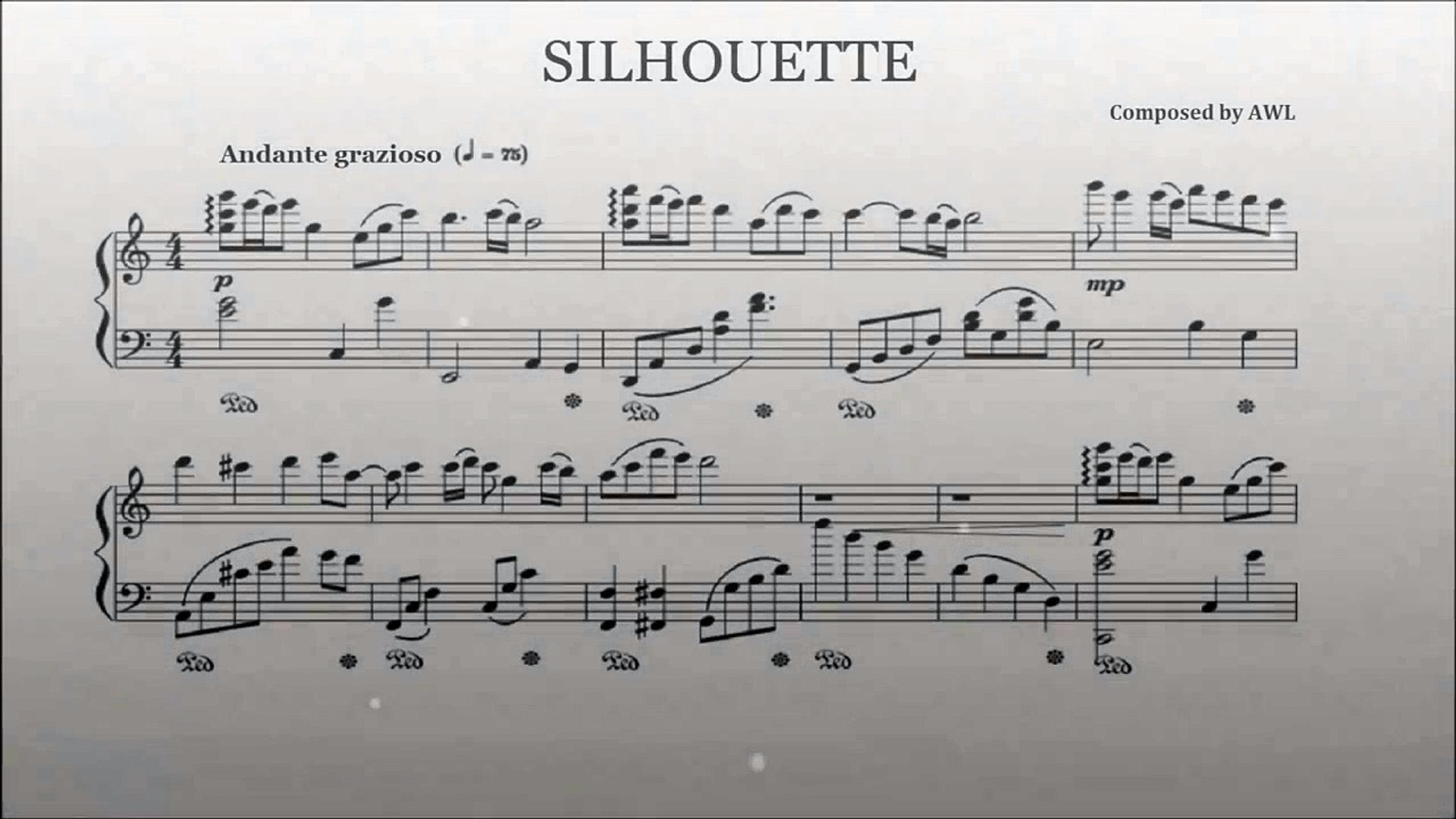 ⁣Sentimental piano/instrumental music (with piano score)