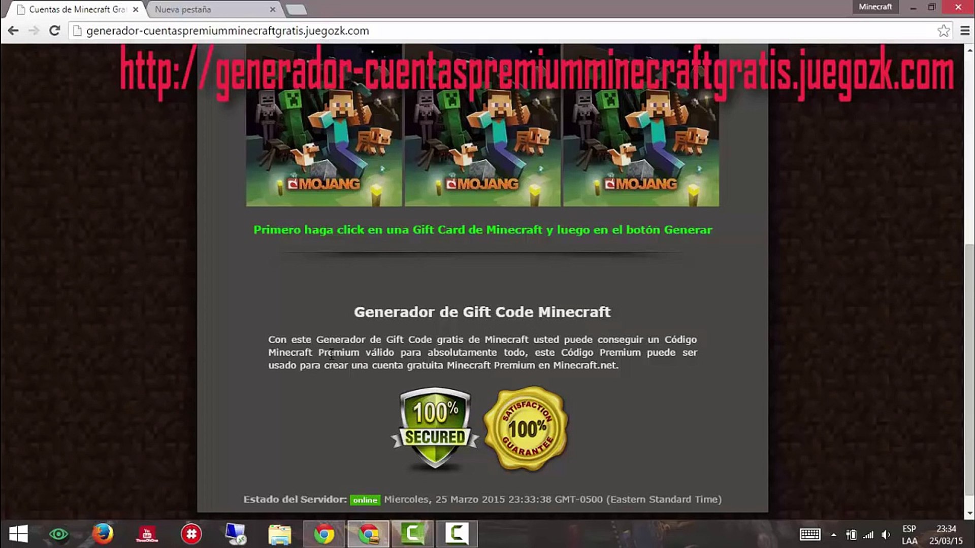 Generador De Cuentas Premium De Minecraft 2015 Junio Video