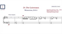 Der Leiermann by Schubert - Karaoke / Piano accompaniment with sheet music of Der Leiermann